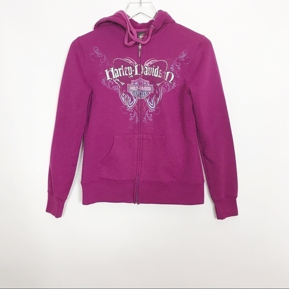 Harley-Davidson Tops - Harley-Davidson zipper hoodie logo front/back